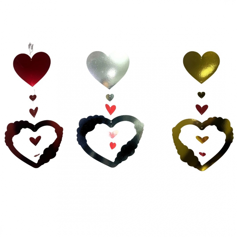 MOVIL METALIZADO CORAZONES