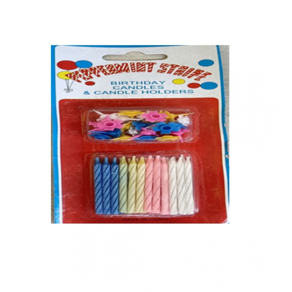 VELA PALITO + SOPORTE X 24