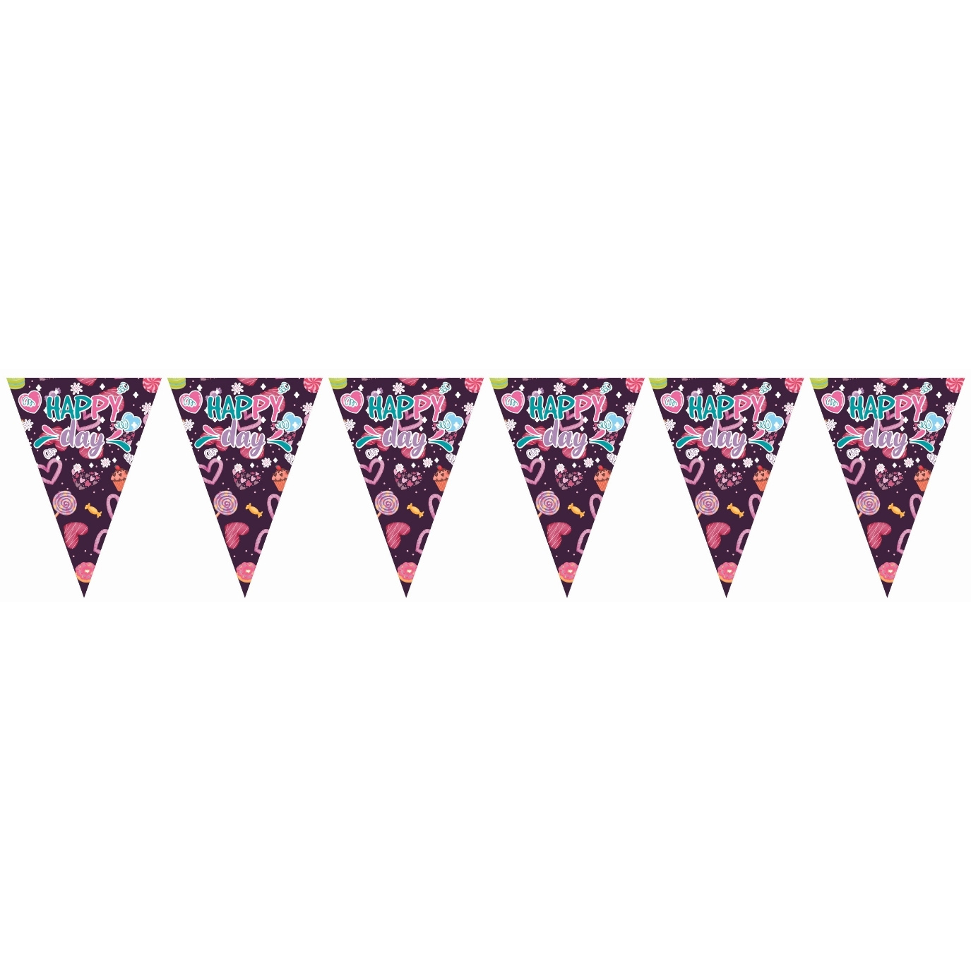 BANDERIN HAPPY DAY F/MORADO