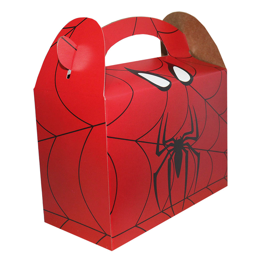 CAJA TEMATICA X 6 SPIDERMAN ESCUDO 