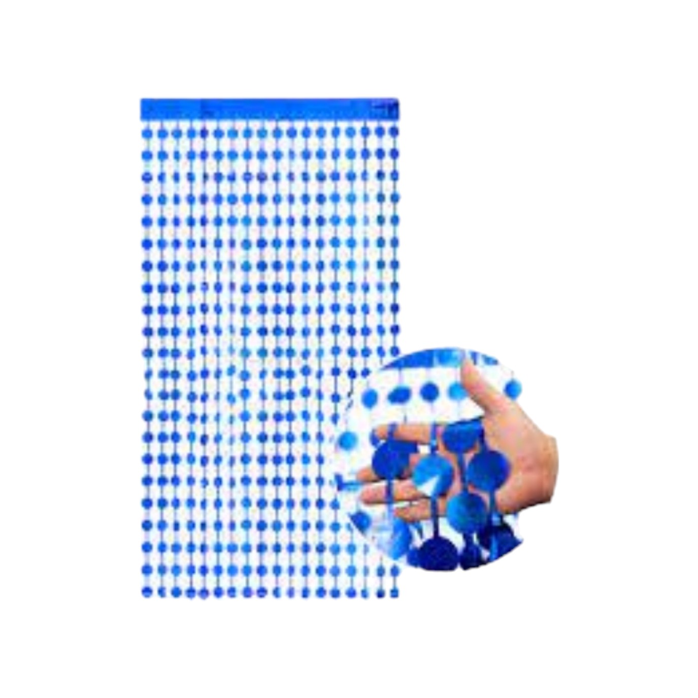 CORTINA CIRCULOS  AZUL REY