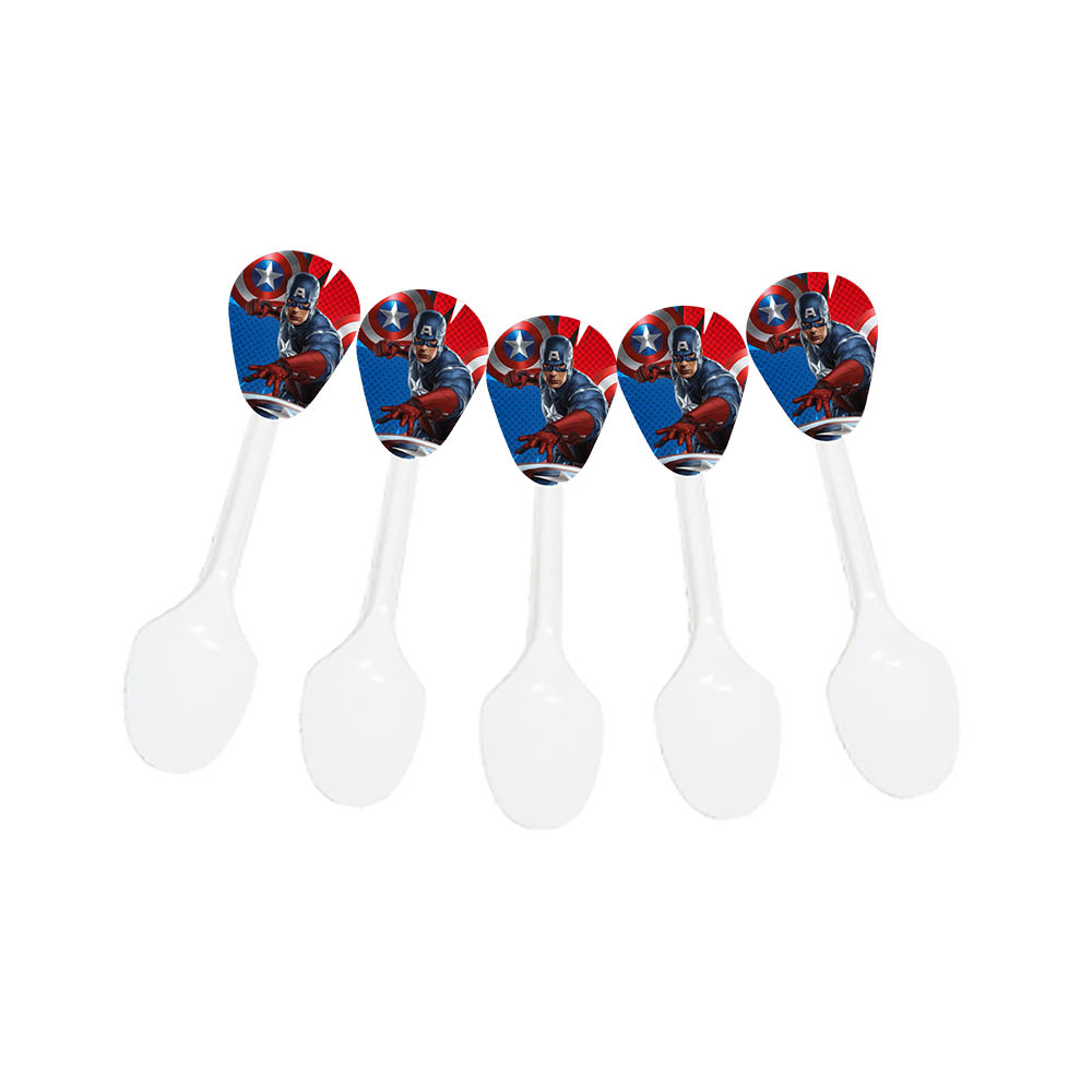 CUBIERTO INFANTIL X 20 CAPITAN PERSONAJE 