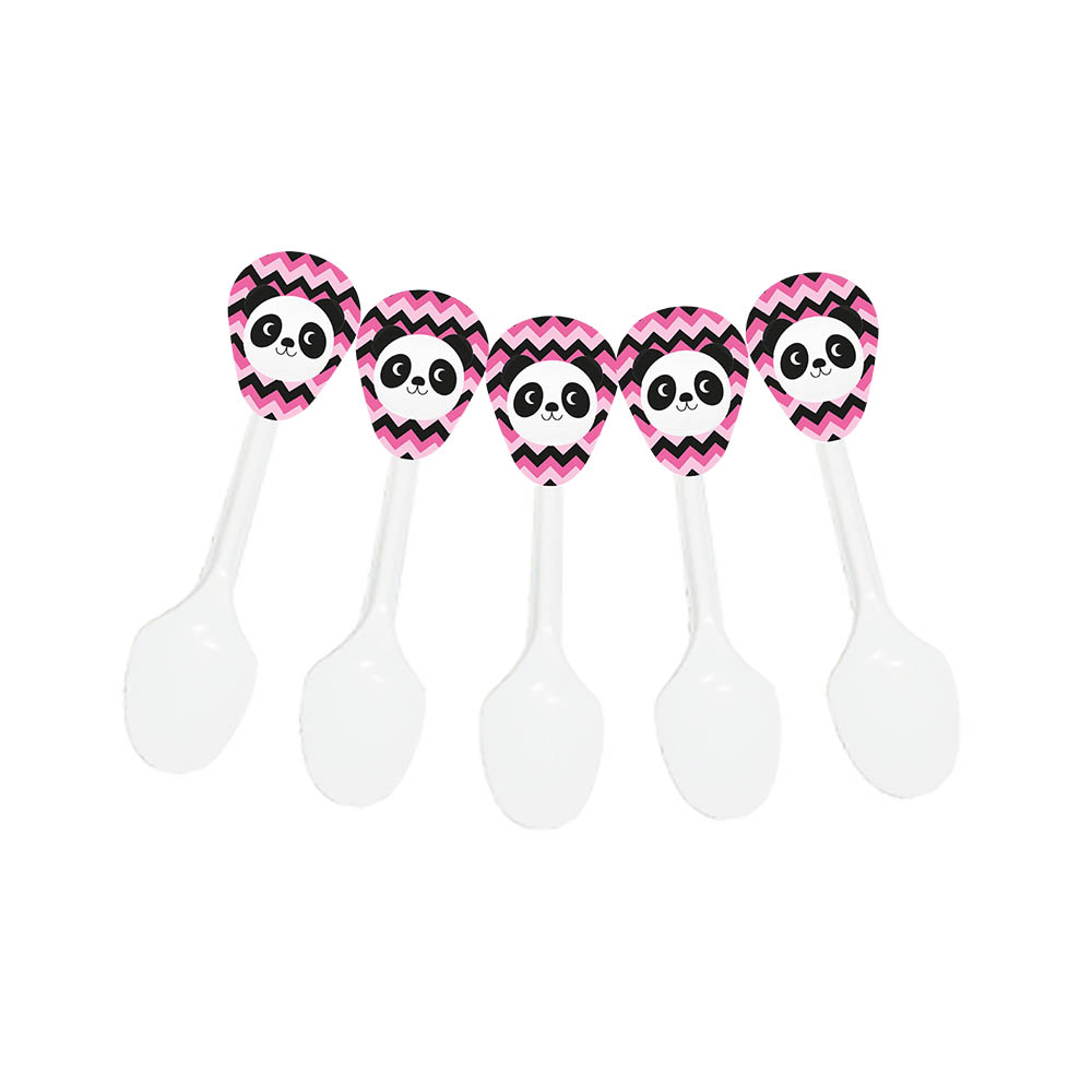 CUBIERTO INFANTIL X 20 PANDA ROSADA 