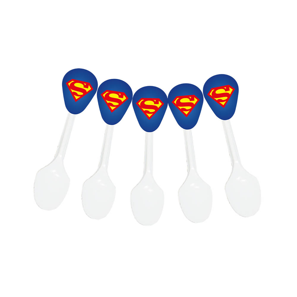 CUBIERTO TEMATICO X 20 SUPERMAN ESCUDO 