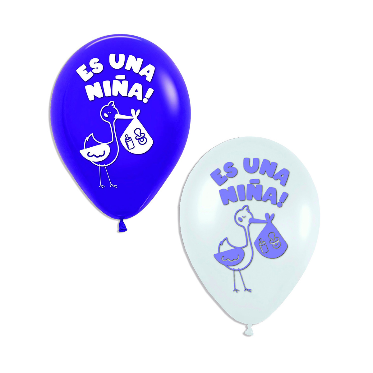 GLOBO MOTIVO TEMATICO SHOWER CIGUEÑA LILA