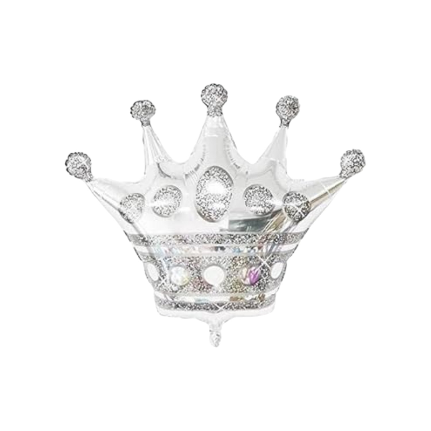 GLOBO CORONA GRANDE 30  PLATEADO