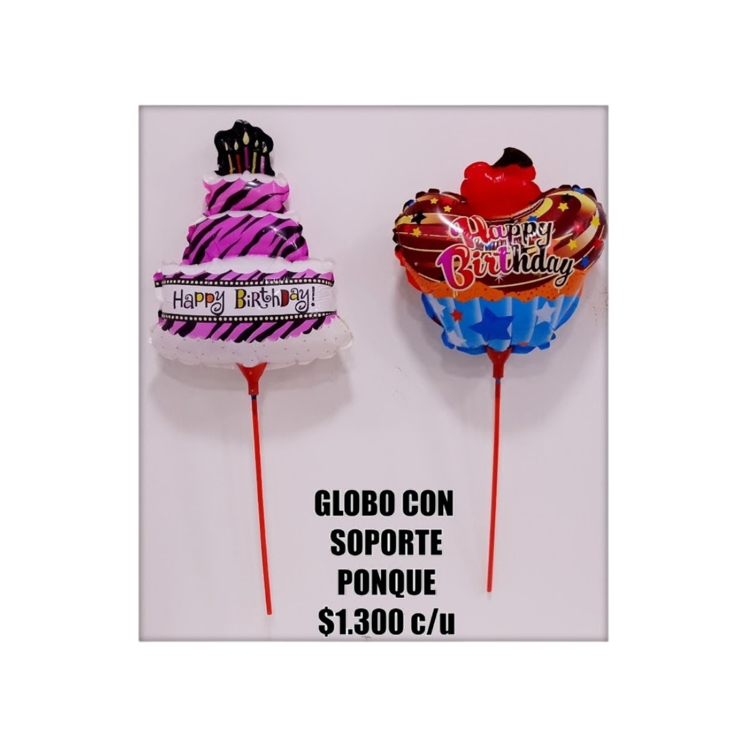 GLOBO METAL CON SOPORTE PONQUE   