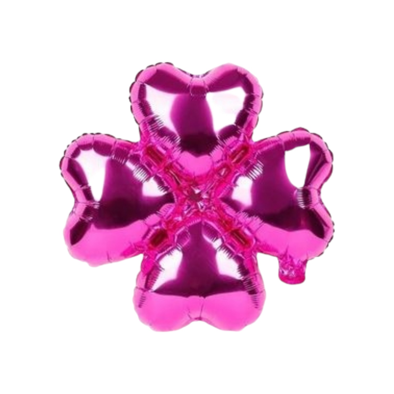 GLOBO METAL TREBOL  FUCSIA