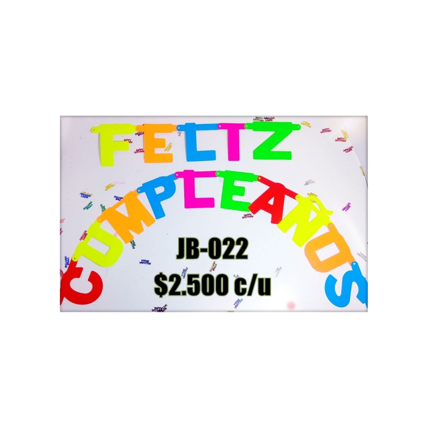 GUIRNALDA NEON FELIZ CUMPLEANOS  