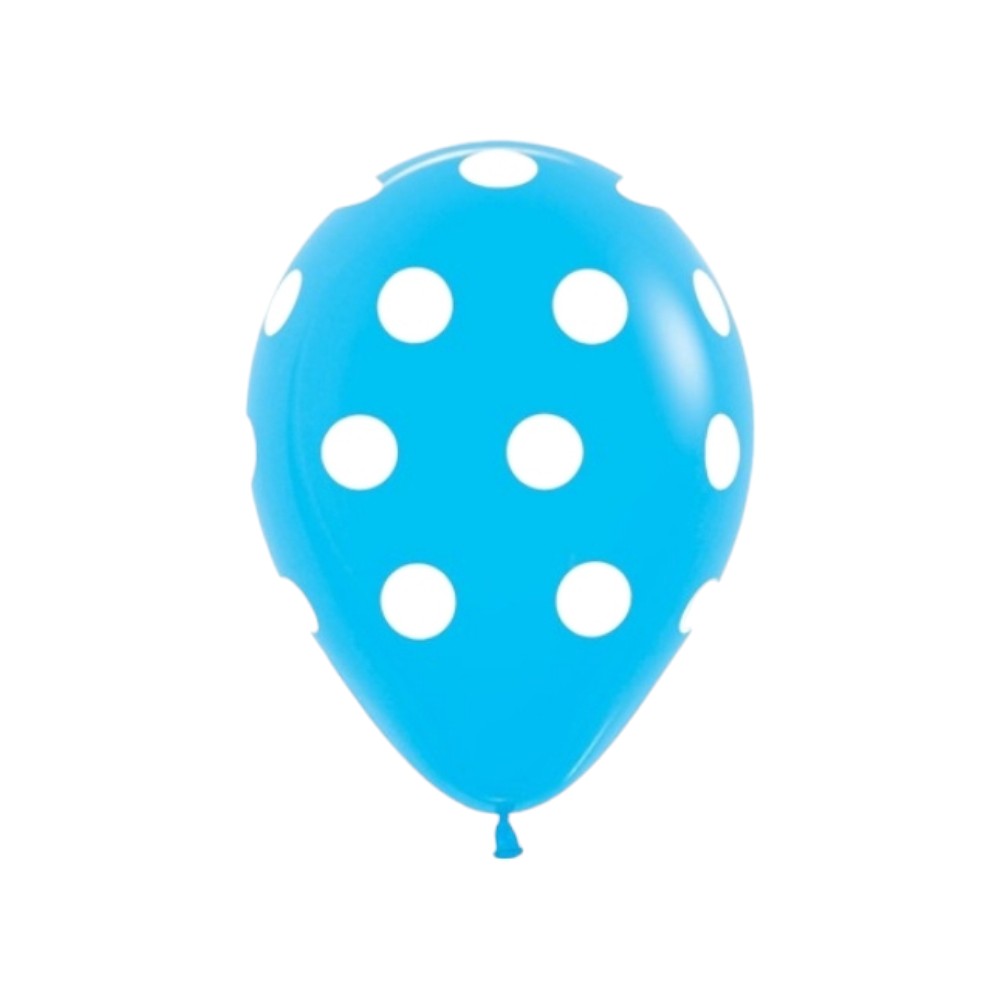 GLOBO SURTI R12X50 POLKA  AZUL CLARO
