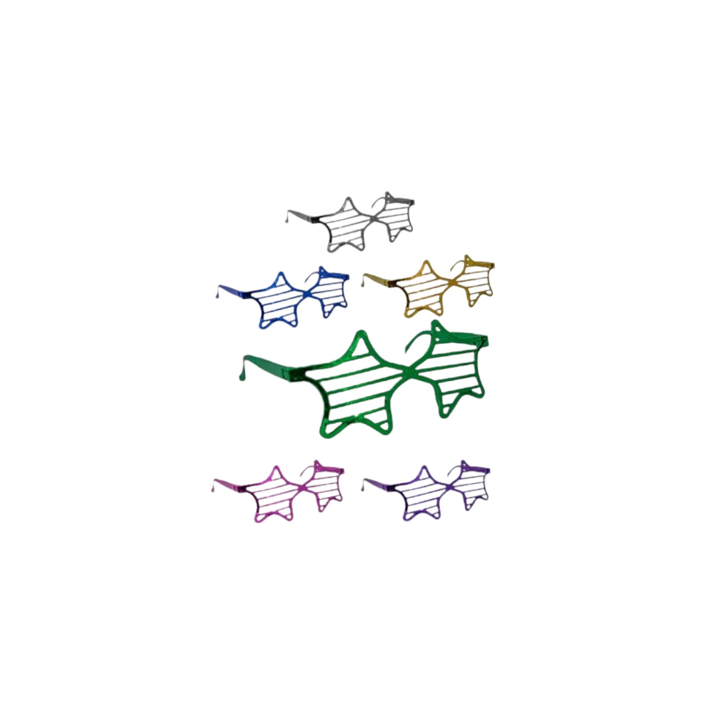 GAFA METALIZADA X12 ESTRELLAS 