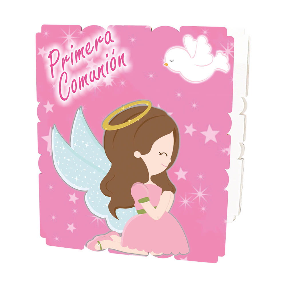 PINATA ICOPOR TEMATICA P/COMUNION ROSADO