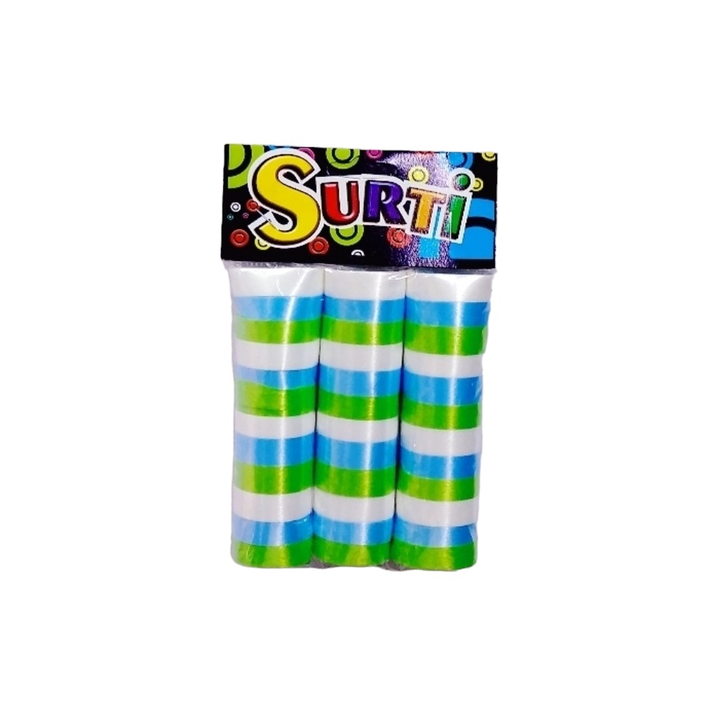 SERPENTINA  BLANCO-AZUL CLARO-VERDE LIMA