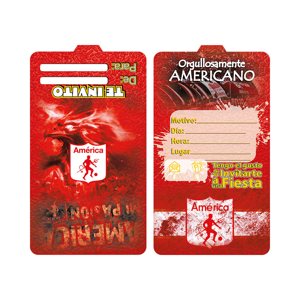 TARJETA TEMATICO X 12 AMERICA 