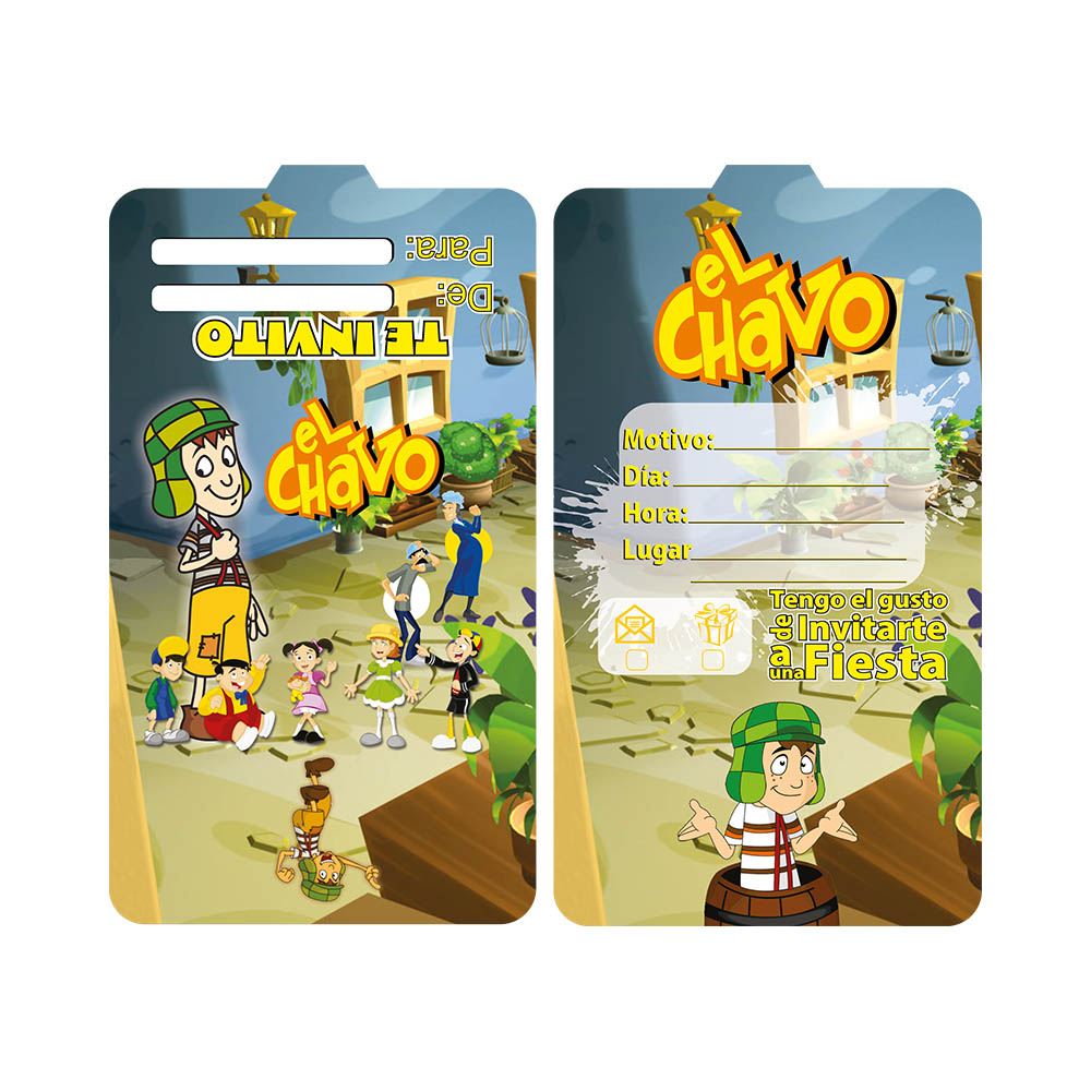 TARJETA INFANTIL X 12 CHAVO 