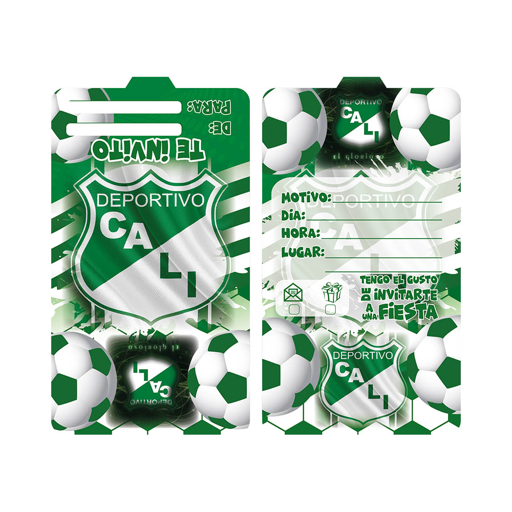 TARJETA TEMATICO X 12 DEPORTIVO CALI 