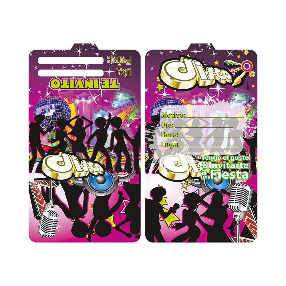 TARJETA TEMATICO X 12 DISCO 