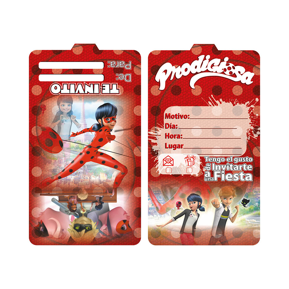 TARJETA INFANTIL X 12 LADY  BOB 