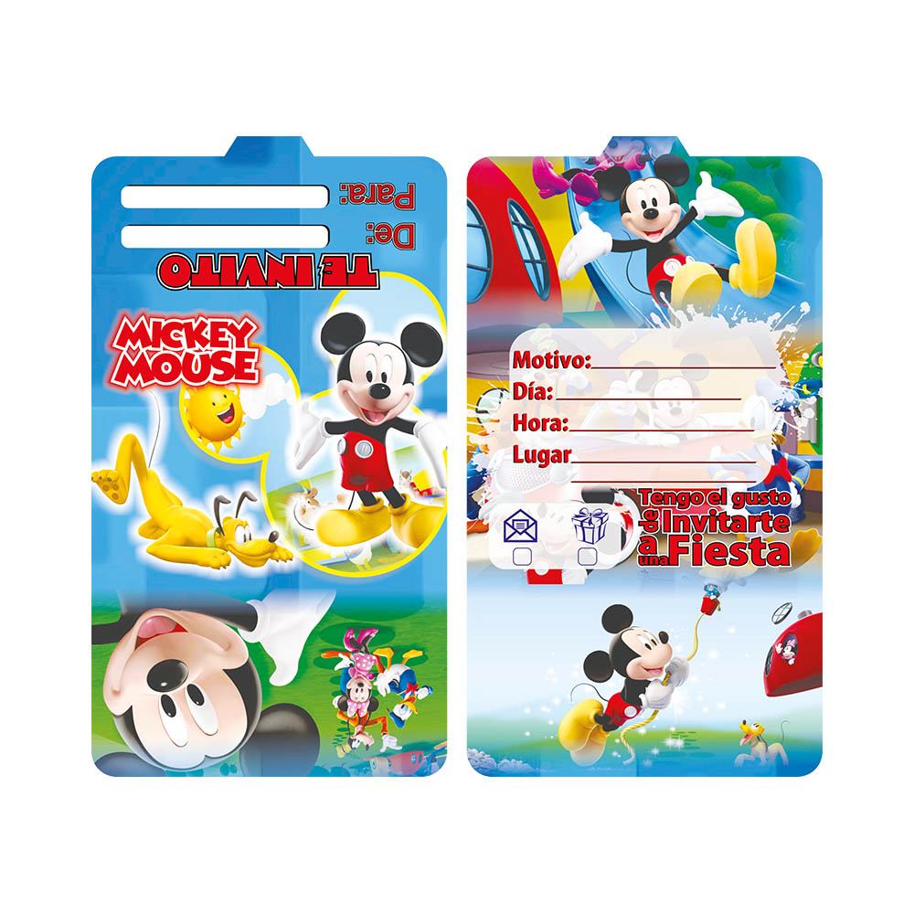 TARJETA INFANTIL X 12 MICKEY  