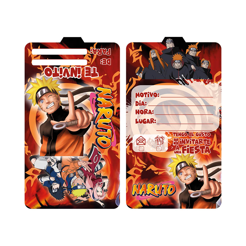 TARJETA INFANTIL X 12 NARUTO 