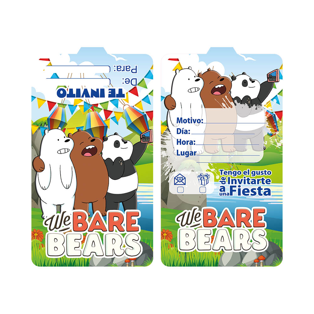 TARJETA INFANTIL X 12 OSOS ESCANDALOSOS 