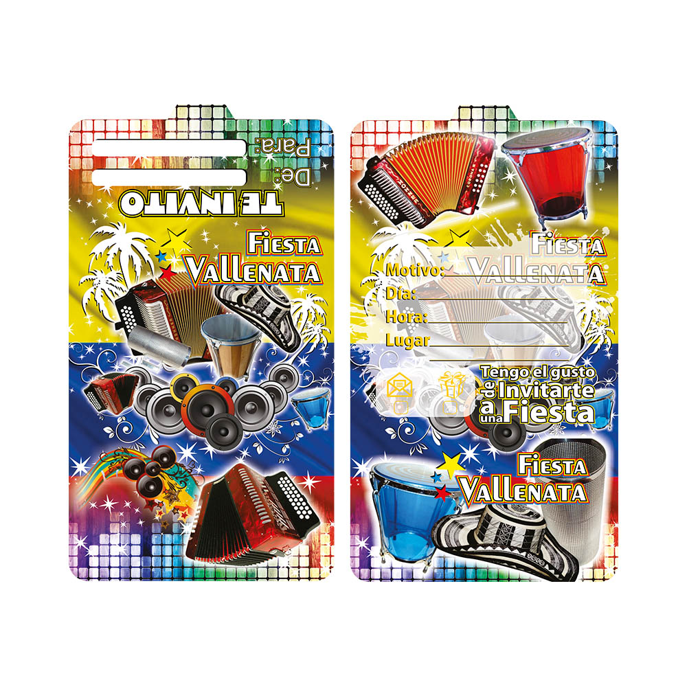 TARJETA TEMATICO X 12 PARRANDA 