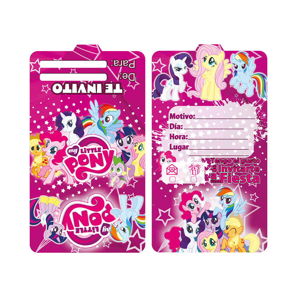 TARJETA INFANTIL X 12 PONY 