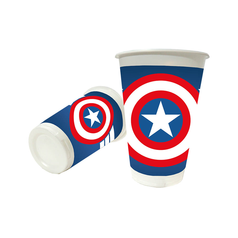 VASO TEMATICO X 12 CAPITAN ESCUDO 