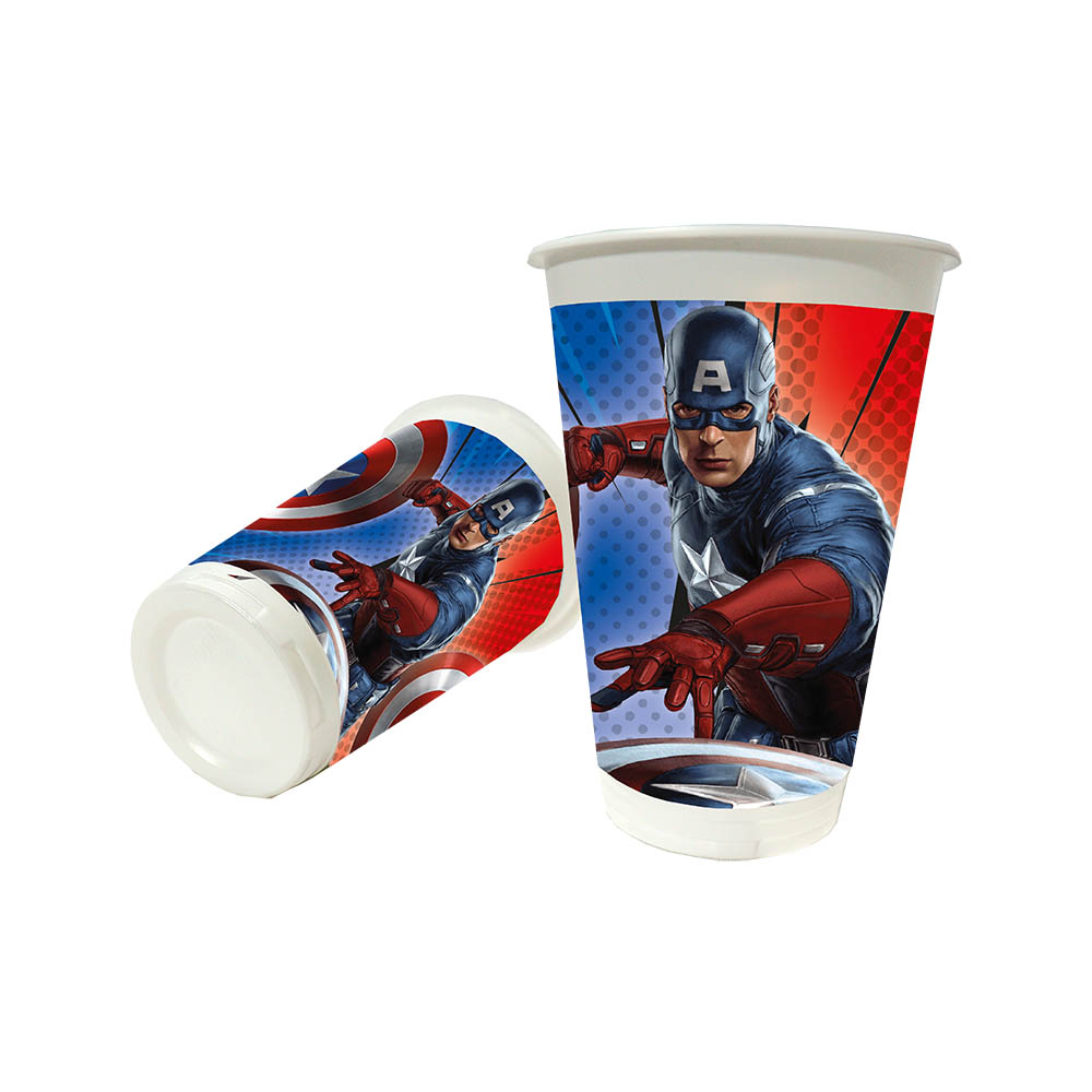 VASO INFANTIL X 12 CAPITAN PERSONAJE 