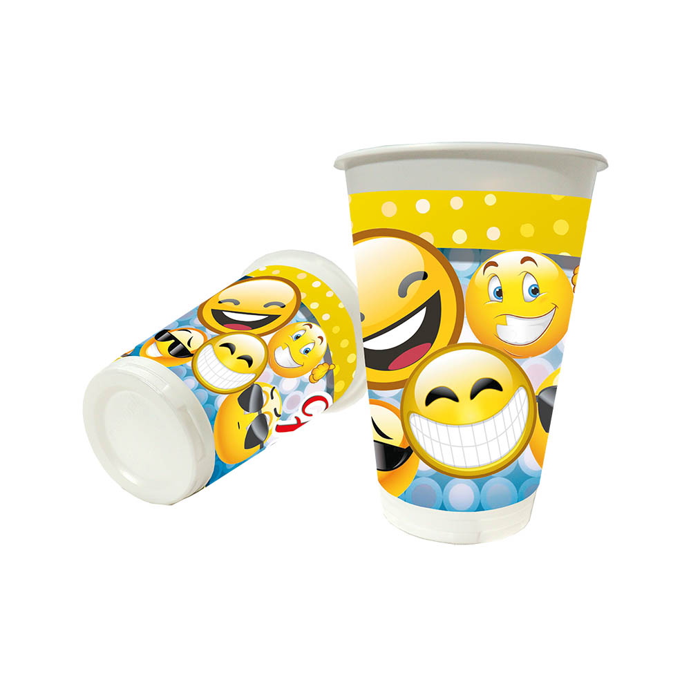VASO TEMATICO X 12 EMOTICONES 