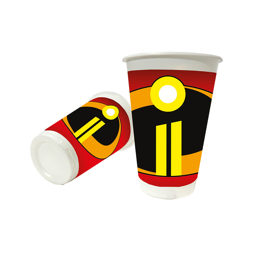 VASO TEMATICO X 12 INCREIBLES ESCUDO 