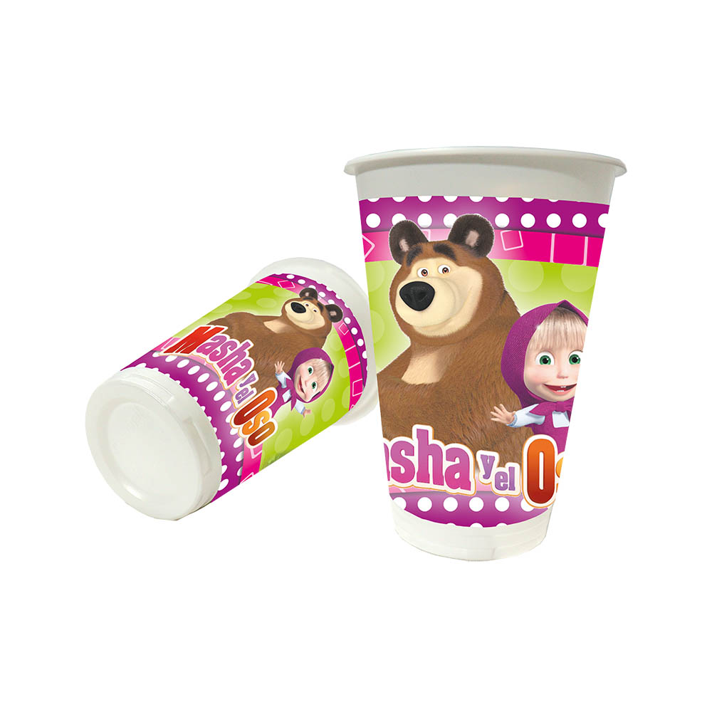VASO INFANTIL X 12 MASHA Y EL OSO 