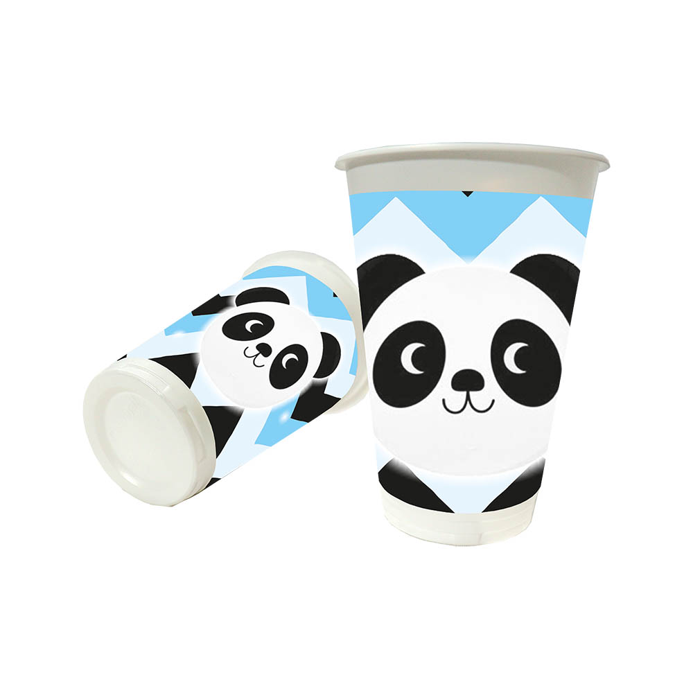 VASO INFANTIL X 12 PANDA AZUL 