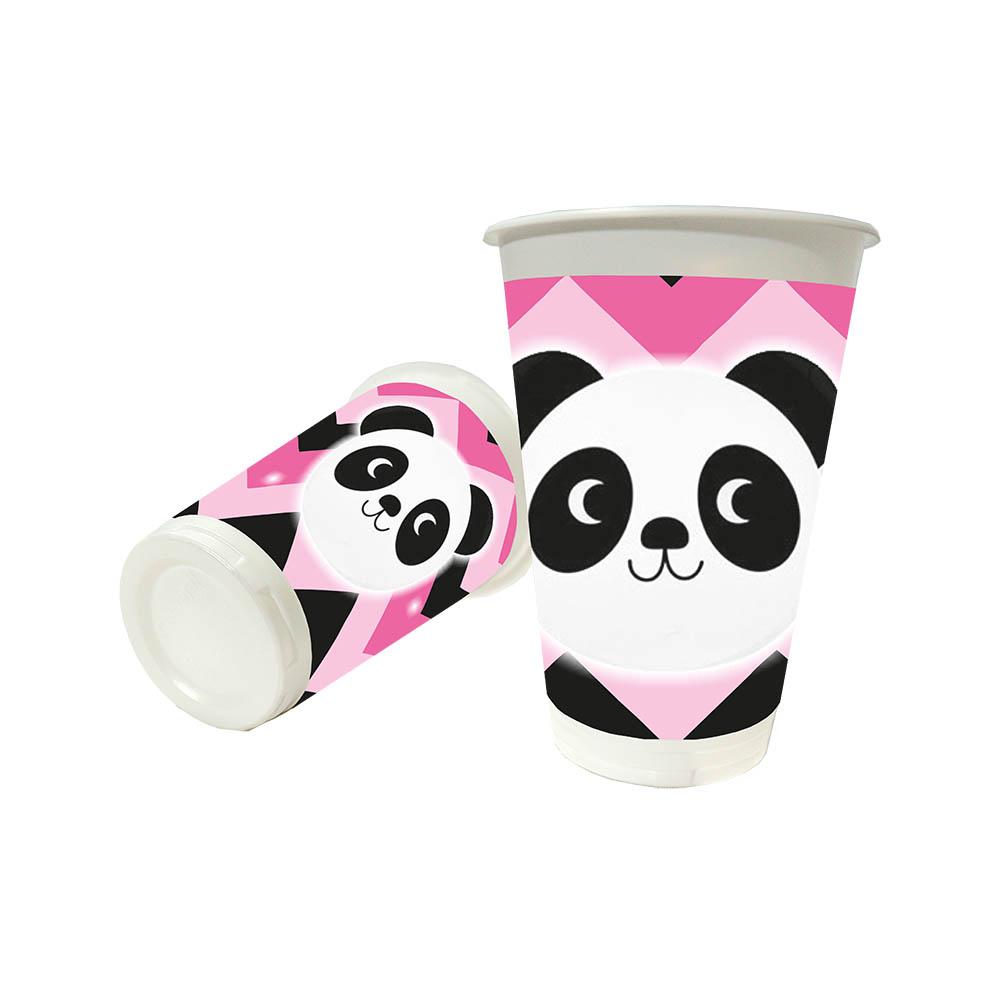 VASO INFANTIL X 12 PANDA ROSADA 