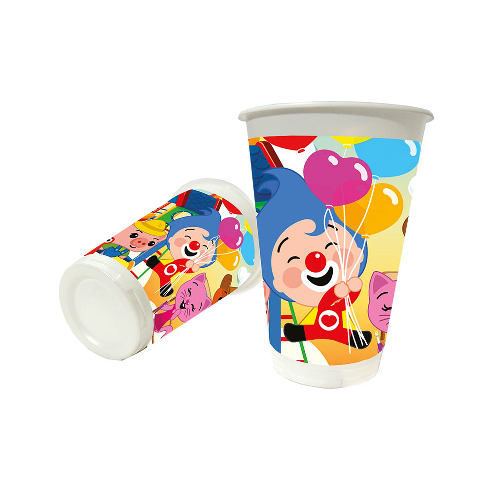 VASO TEMATICO X 12 PAYASO PLIN-PLIN 