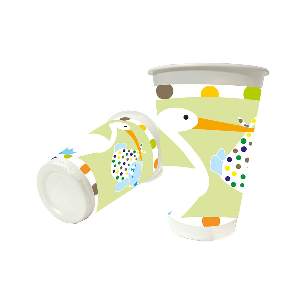 VASO TEMATICO X 12 SHOWER CIGUENA VERDE