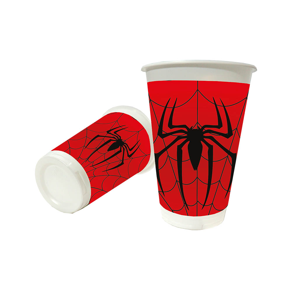 VASO TEMATICO X 12 SPIDERMAN ESCUDO 
