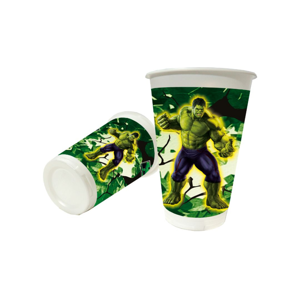 VASO TEMATICO X 12 HULK ESCUDO 
