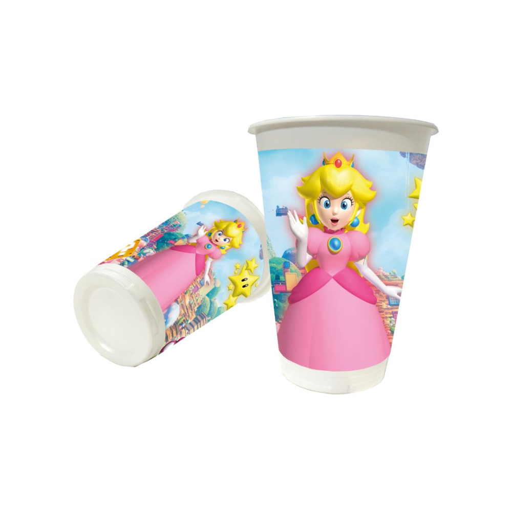 VASO INFANTIL X 12 PRINCESA PEACH  