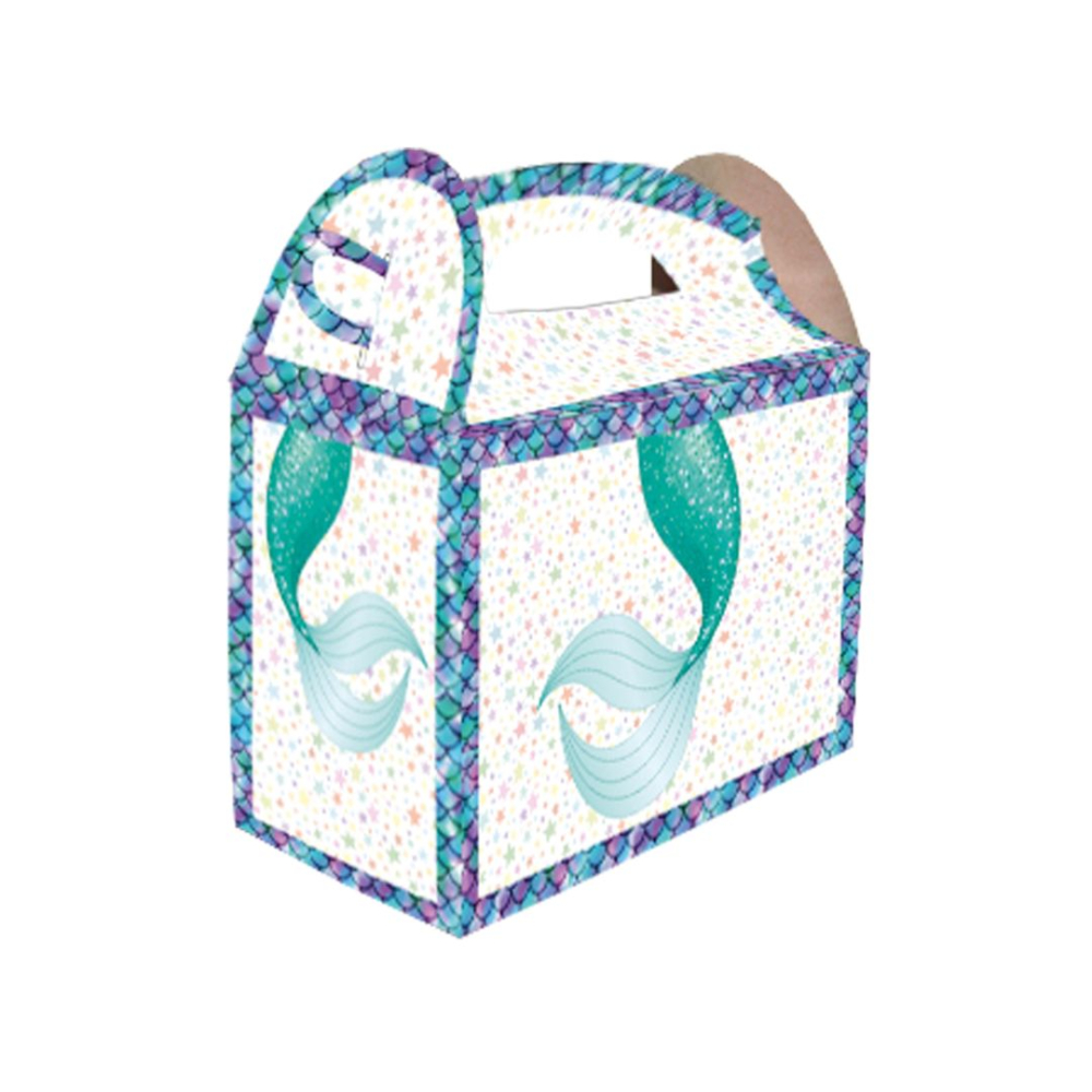 CAJA TEMATICA X 6 COLA DE SIRENA 