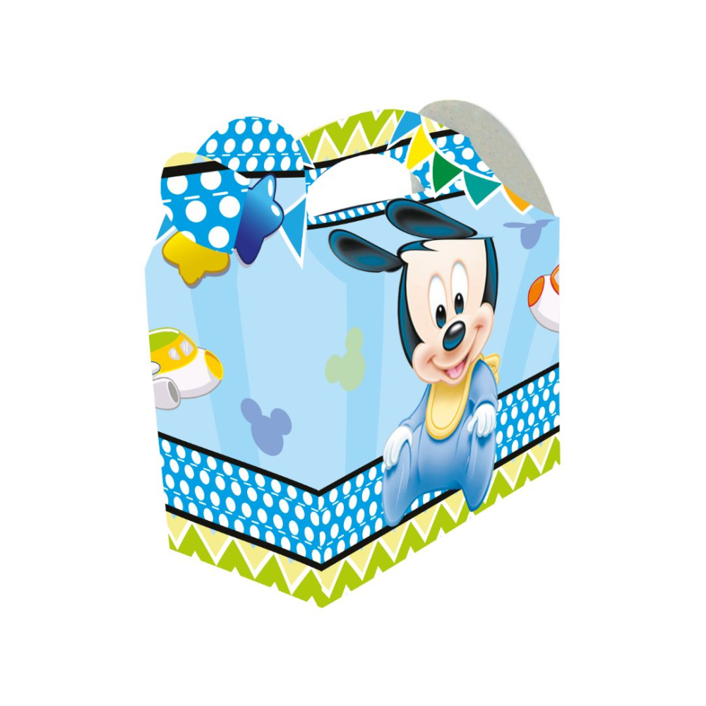 CAJA TEMATICA X 6 MICKEY BEBE 