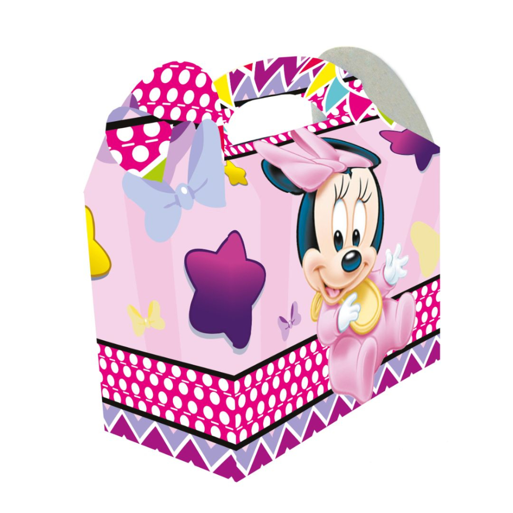 CAJA TEMATICA X 6 MINNIE BEBE 