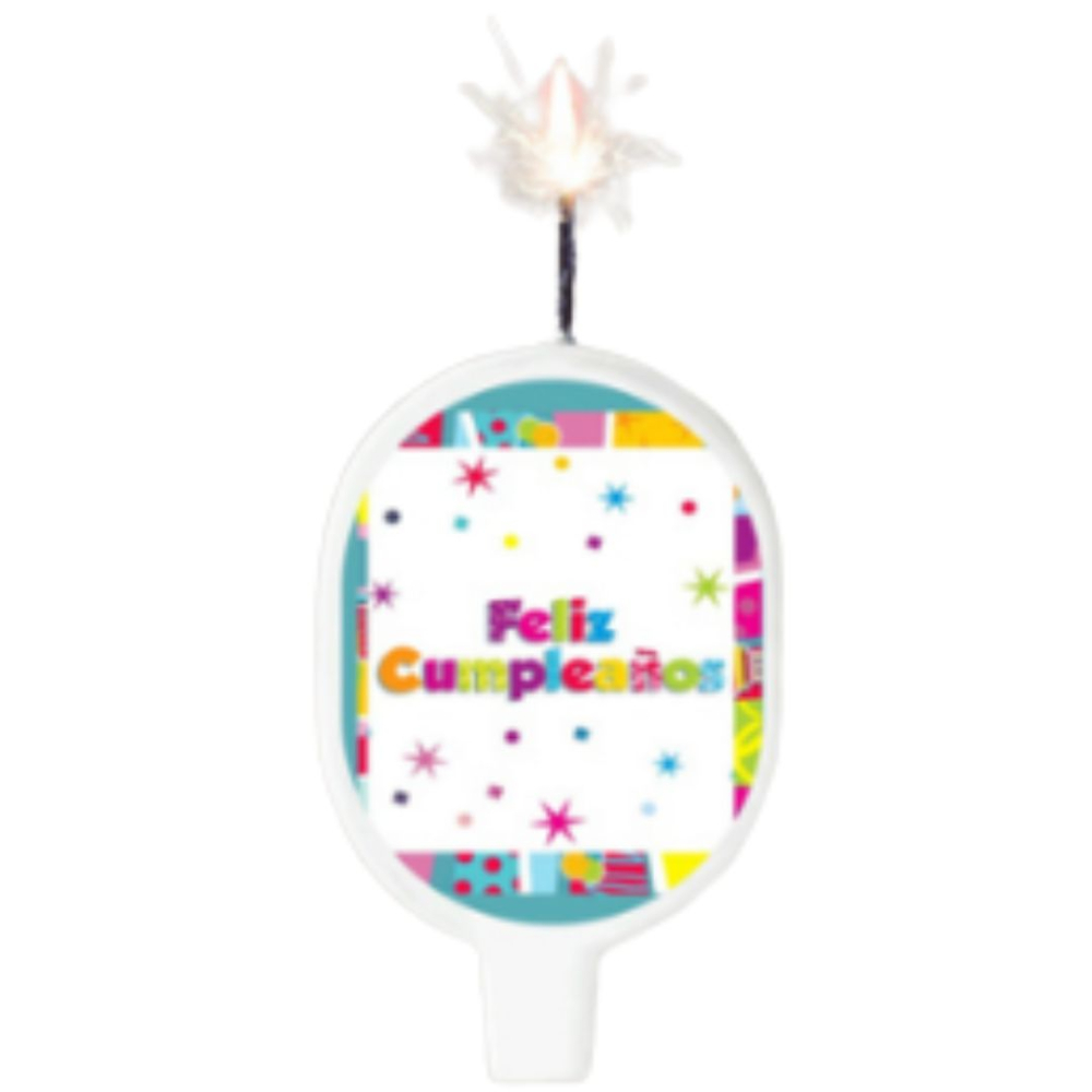 VELA SURTI TEMATICA FELIZ CUMPLEANOS 