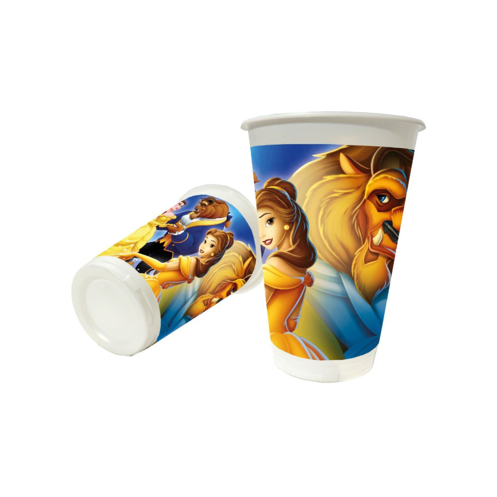 VASO INFANTIL X 12 LA BELLA Y LA BESTIA 