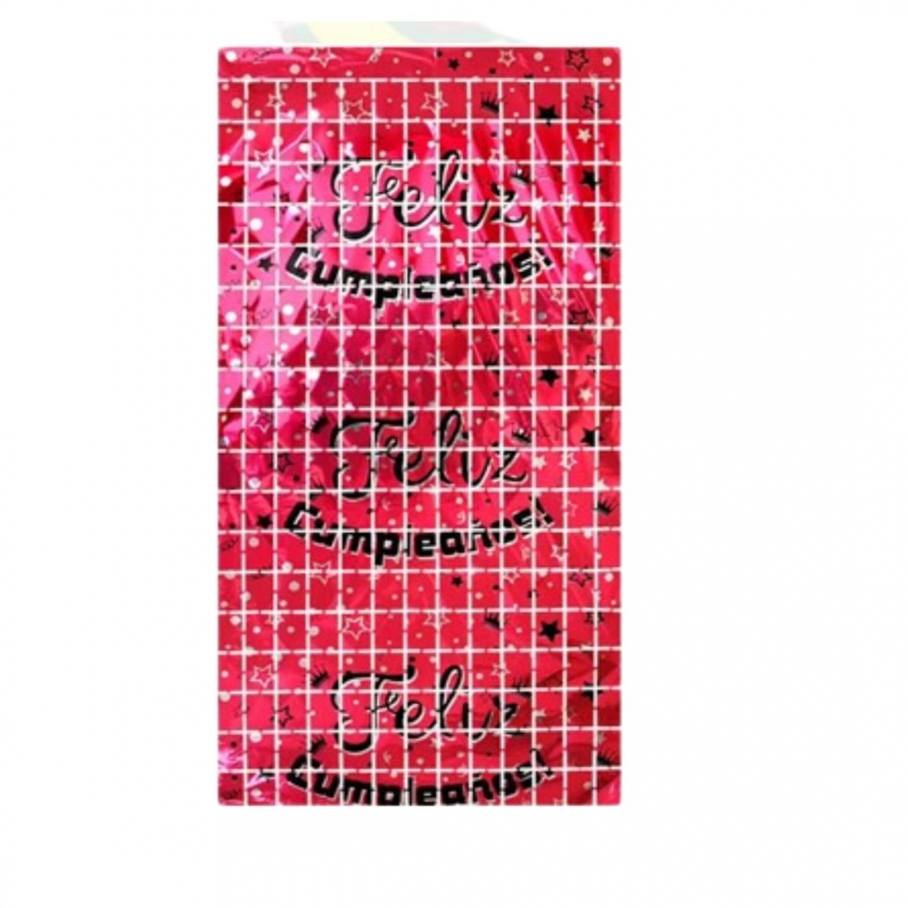 CORTINA ESTAMPADA  ROJO