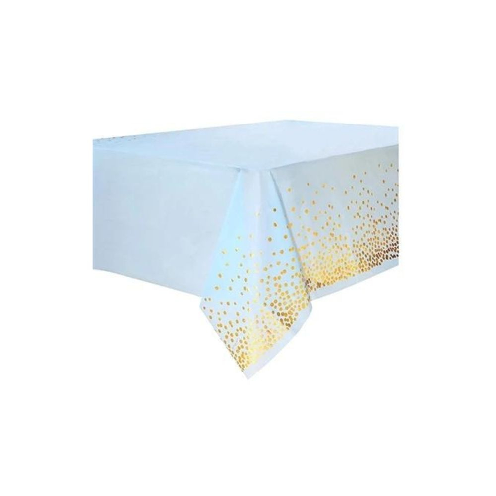 MANTEL METAL POLKA  AZUL