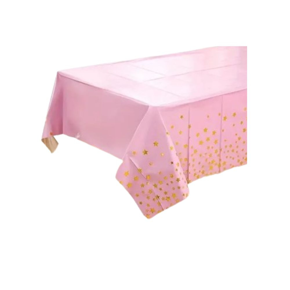 MANTEL METAL ESTRELLAS  ROSADO