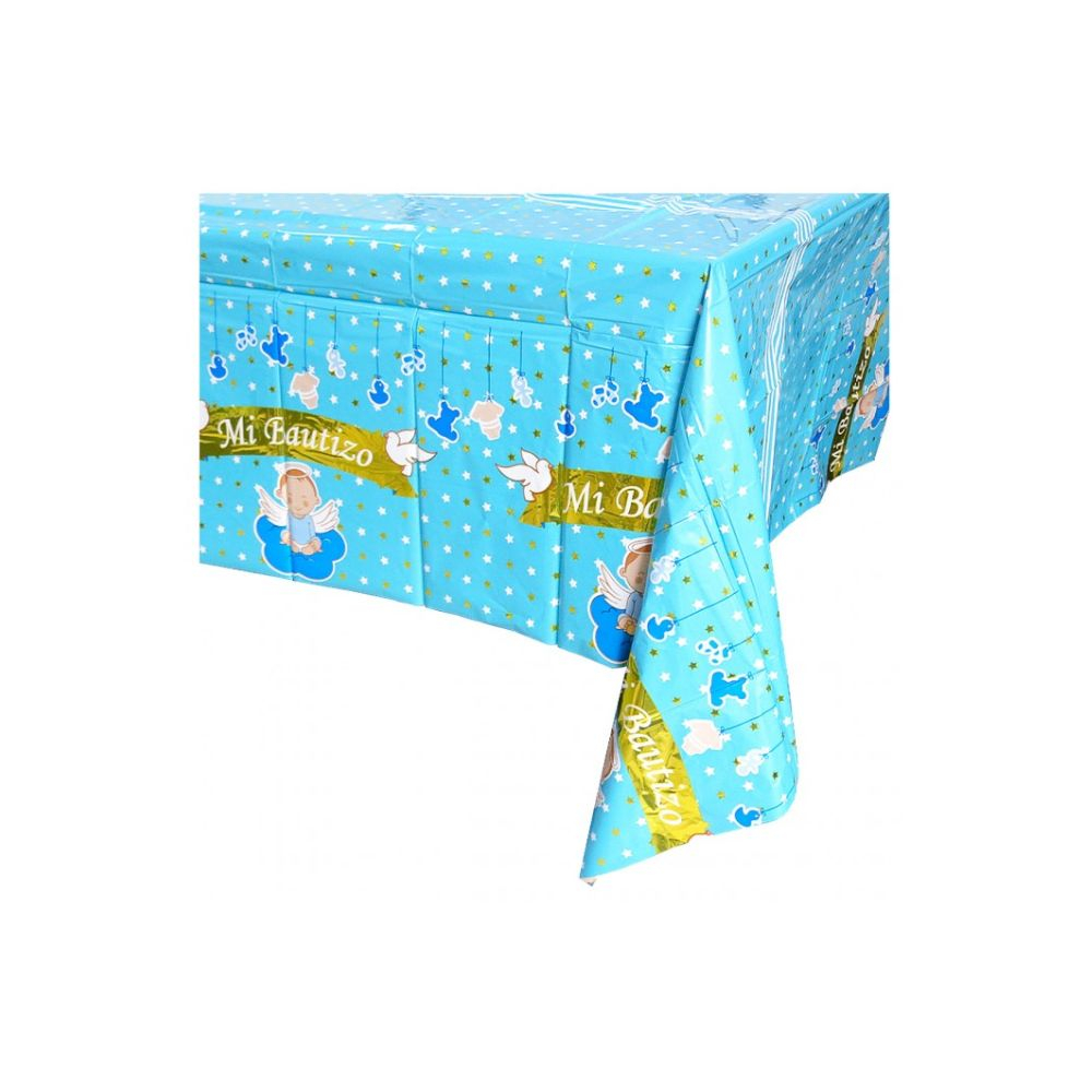 MANTEL METAL BAUTIZO  AZUL