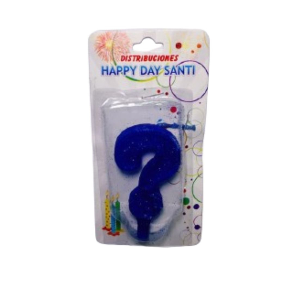 VELA NUMERO GRANDE INT AZUL REY