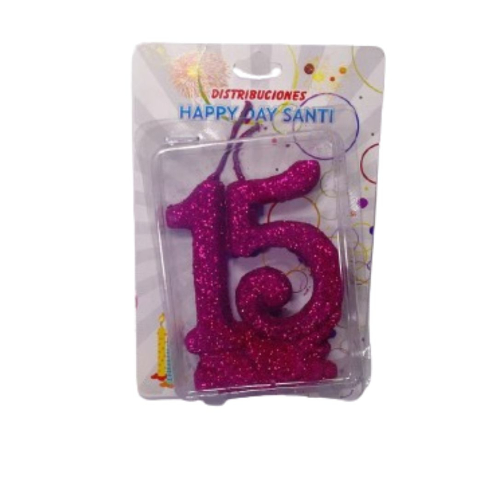 VELA 15 ANOS-25 ANOS-50 ANOS 15 AÑOS FUCSIA